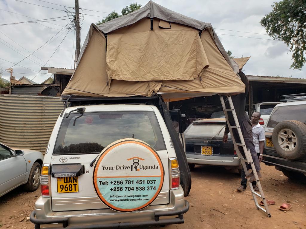 car rental Uganda with rooftop tent